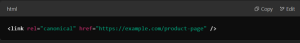 Example of a Self-Referencing Canonical Tag