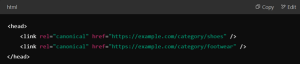 Incorrect Implementation (Multiple Canonical Tags)
