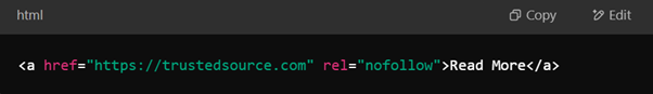 DO NOT use nofollow for