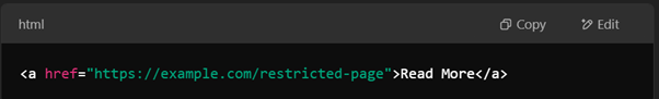 Example of a problematic link returning a 403 error