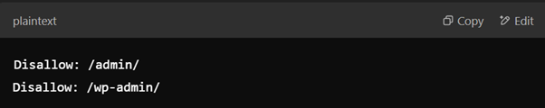 Specify Directories That Should Not Be Crawled