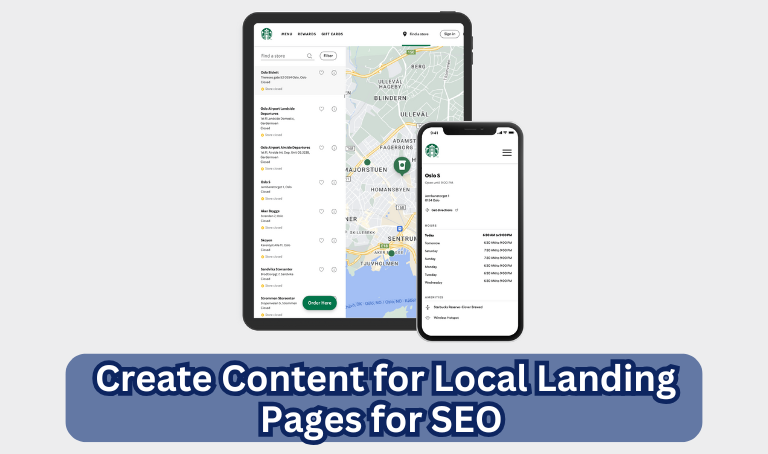 Content for Local Landing Pages for SEO