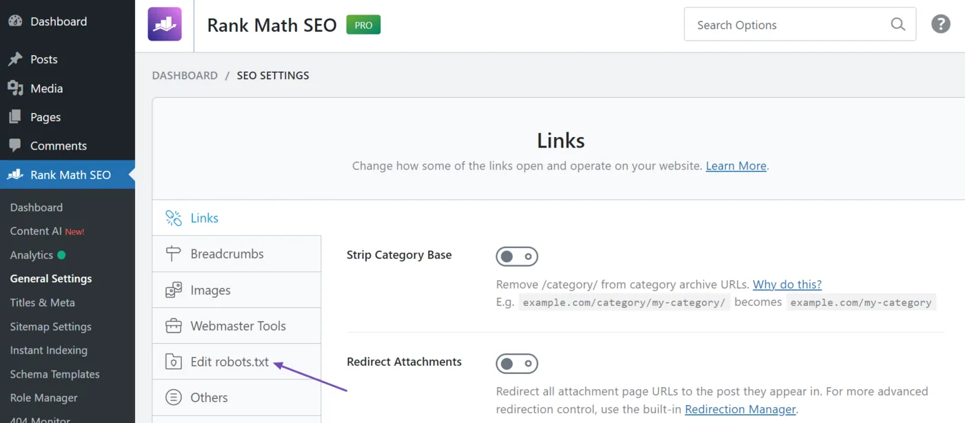 Edit robots.txt via WordPress Dashboard