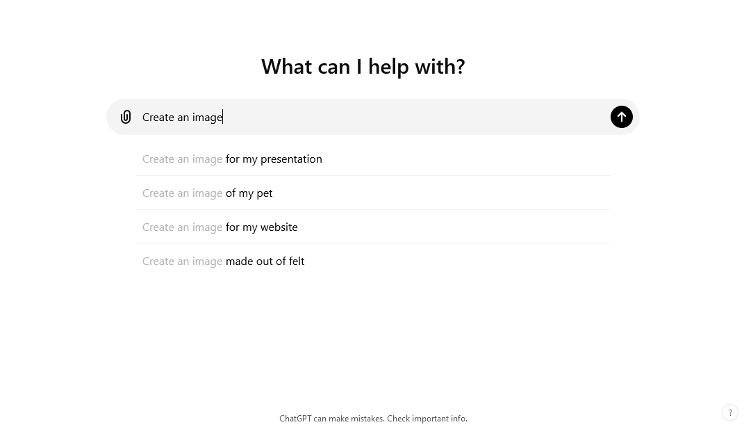 Create an image with chatgpt