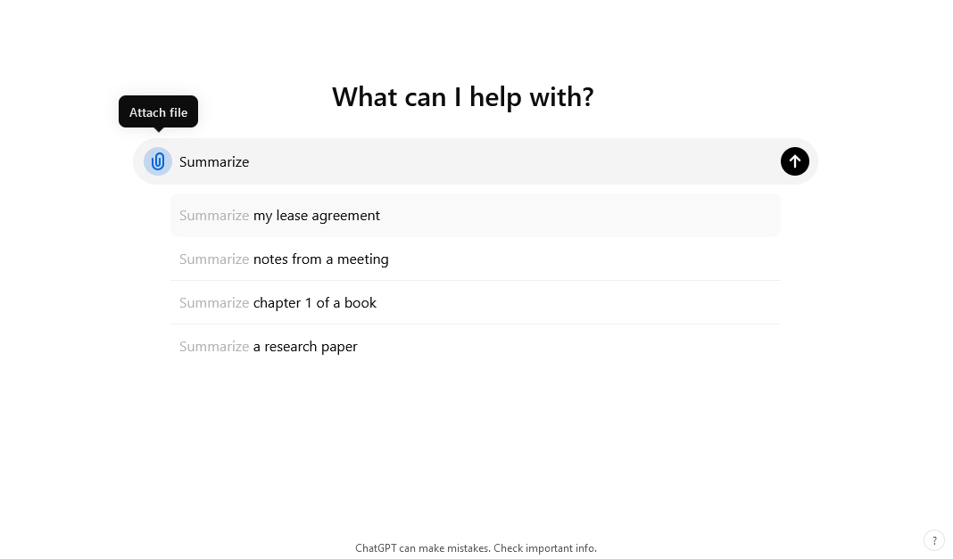 Summrize text with chatgpt