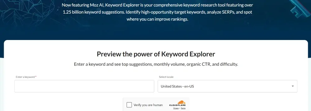 Moz Keyword Explorer