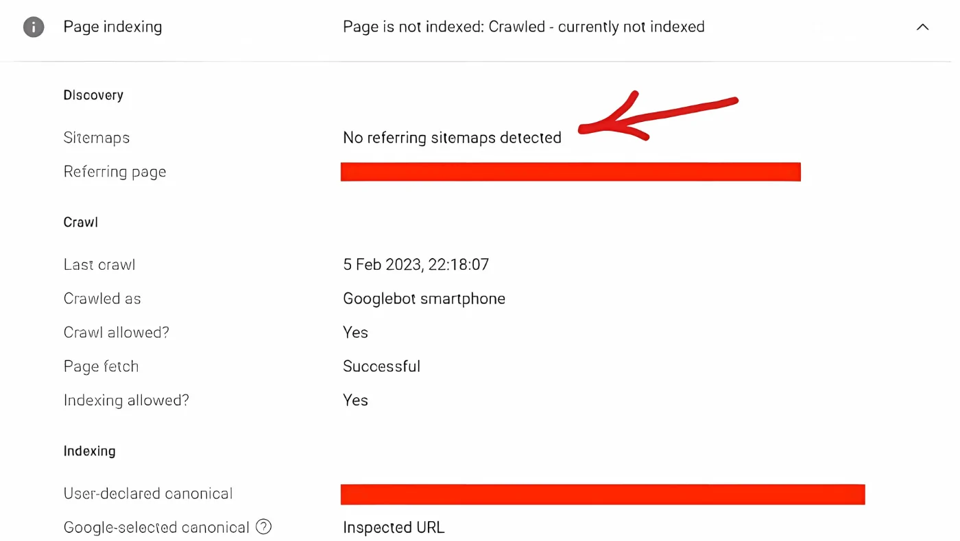Sitemap and Indexing Issues