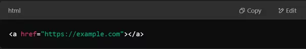 Example of a problematic link (no anchor text
