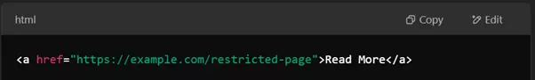 Example of a problematic link returning a 403 error
