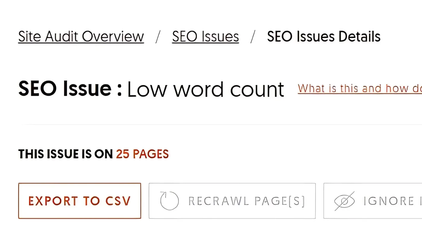 Low Word Count