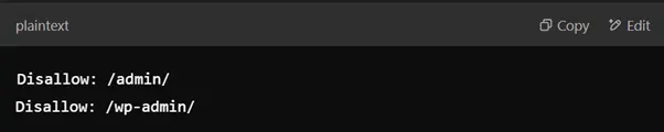 Specify Directories That Should Not Be Crawled