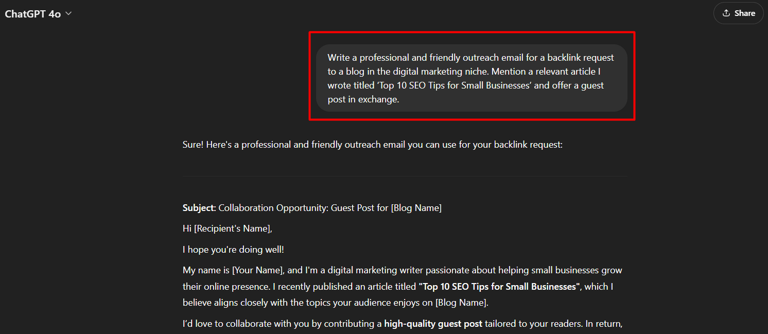 Off-Page SEO Prompts
