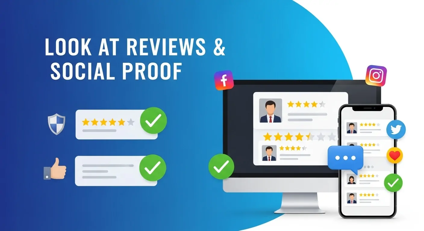 Look at Reviews & Social Proof