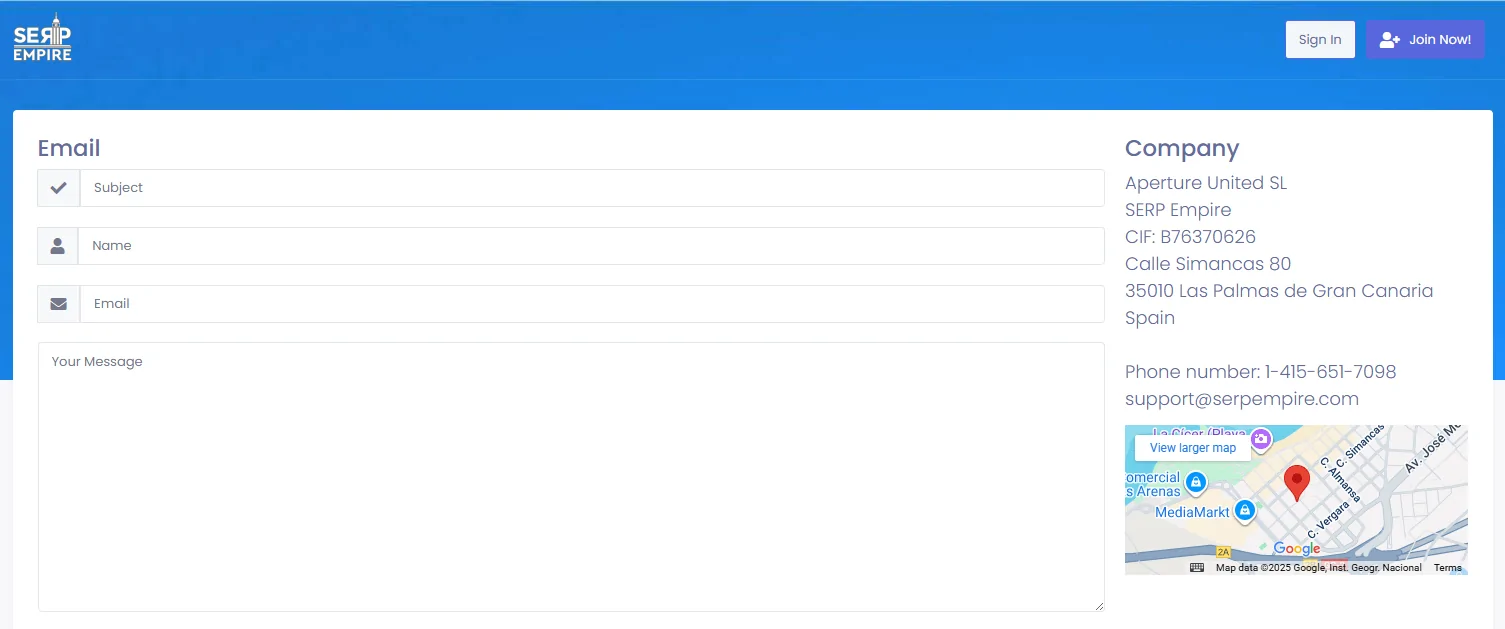 SERPempire’s Support