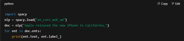 Named Entity Recognition (NER)