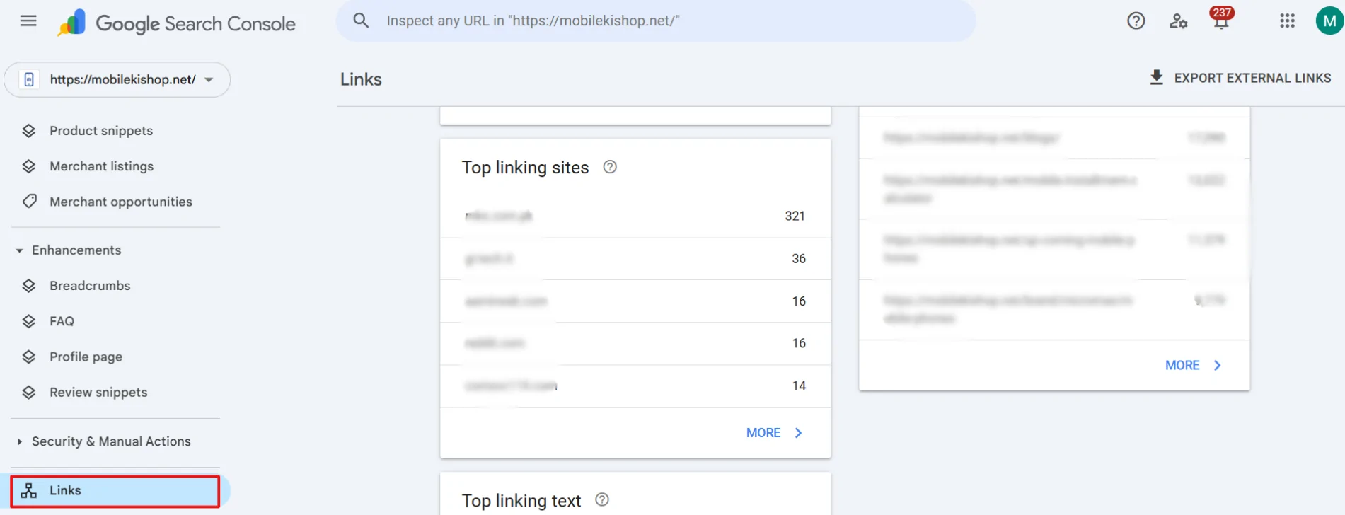 Open the Links Report